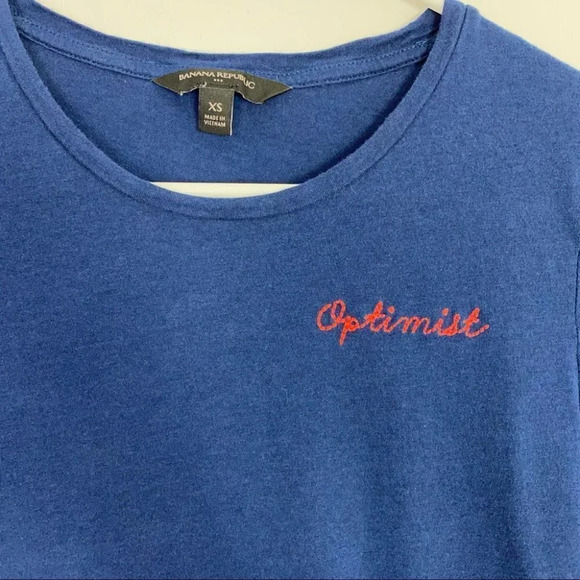 Banana Republic Optimist Tee Navy Blue Women’s Size XS Crewneck Short Sleeve - Picture 6 of 8